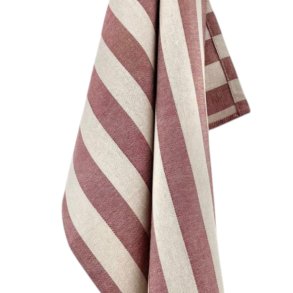Viskestykke, Effi, Stribet Rd, 50x70 cm, Bomuld, Lasa