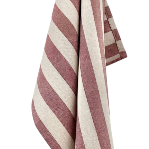 Viskestykke, Effi, Stribet Rd, 50x70 cm, Bomuld, Lasa