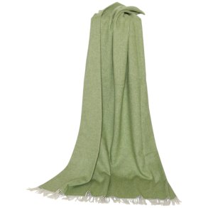 Alpaca-uldplaid, Nataly, Diagonal vvet, 130x200cm, Phirozee green