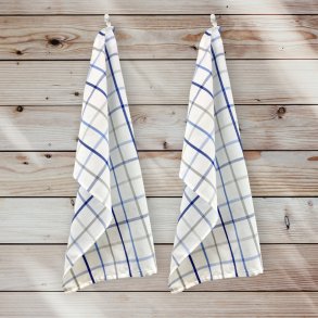 Viskestykke, Pure, Bl, 50x70cm, bomuld/Hr, Lasa