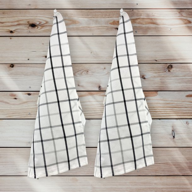 Viskestykke, Pure, Gr, 50x70cm, bomuld/Hr, Lasa