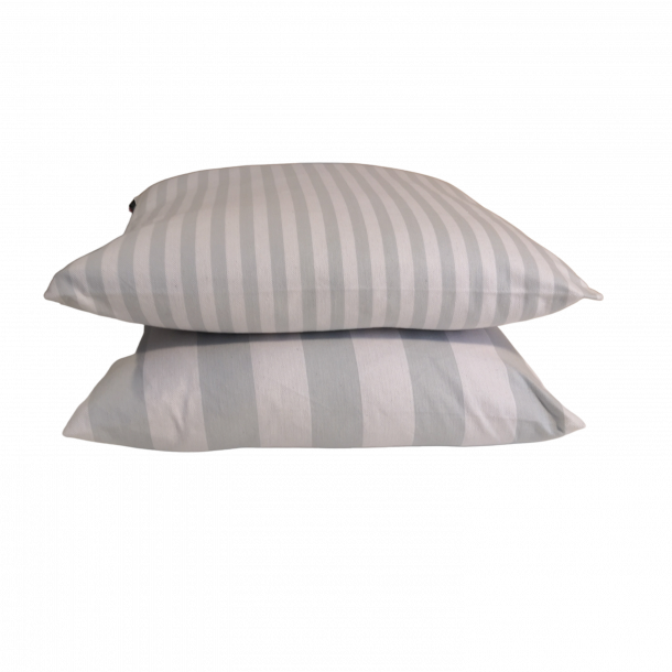 Pyntepude, Ankara, 48x48 cm, Lysebl/hvid bred strib