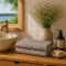 H�ndkl�de, bySKAGEN, Rome, M�rk sand/hvid striber