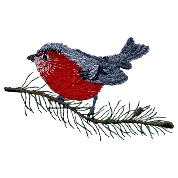 Viskestykke, Vaffelv�vet, Hvid med broderi af R�dk�lk, 50x70cm, bomuld