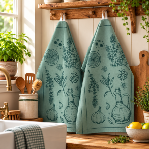 Viskestykke, Roots, Gr�n, 50x70cm, Bomuld, Lasa