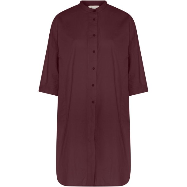Seoul 2/4 Lang Skjorte, Red Mahogany, One size, Frau