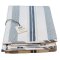 Vatt�ppe, Quiltet,  m/lysebl� og m�rkebl� striber, 130x180cm, bySKAGEN