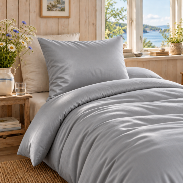 bySKAGEN Senget�j - Skagen - Bomuldssatin - Lysegr�