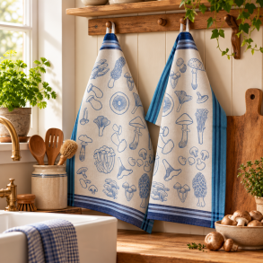 Viskestykke, Forage, Bl�, 50x70cm, Bomuld, Lasa