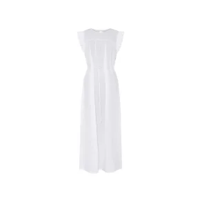 Lang Kjole, Madrid, Bright White, One size, Frau