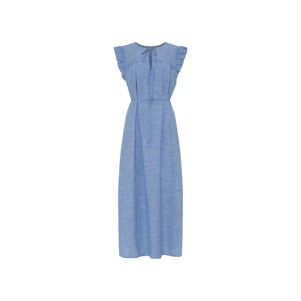 Lang Kjole, Madrid, Medium Blue, One size, Frau