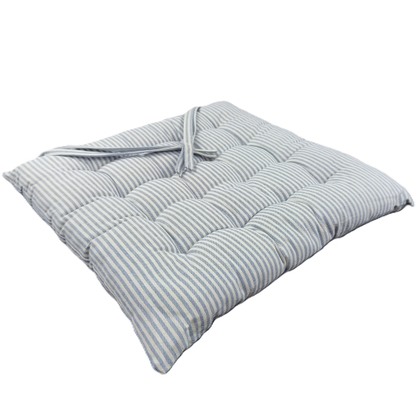 Stolehynde, Emilie, Lysebl/Hvid, 40x40x3cm