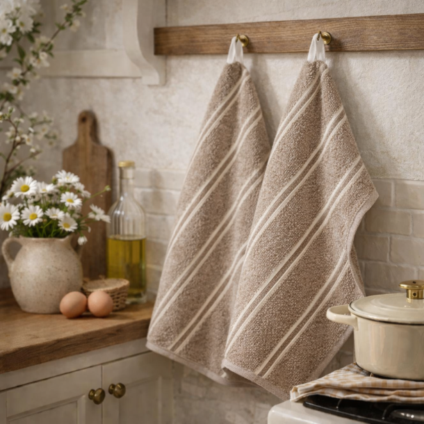 K�kken- og g�steh�ndkl�de, Check Sand