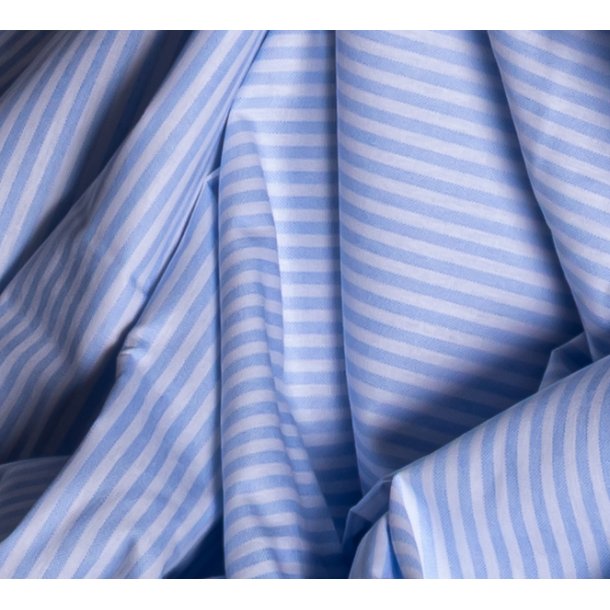 bySKAGEN Sengetj - Emilie - 200x220 cm - Bomuldspercale - Lysebl striber