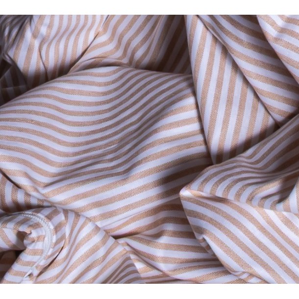 bySKAGEN Sengetj - Irene - Bomuldspercale - Lys sand stribet