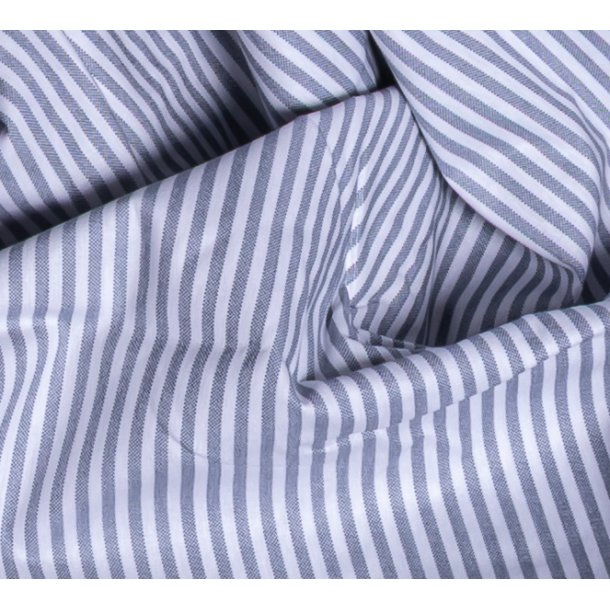 Sengetj, Josefine, 200x200 cm, Bomuldspercale, Gr striber