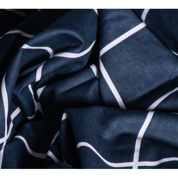 Sengetj, Victoria, Renforc Bomuld, Db. face, Navy