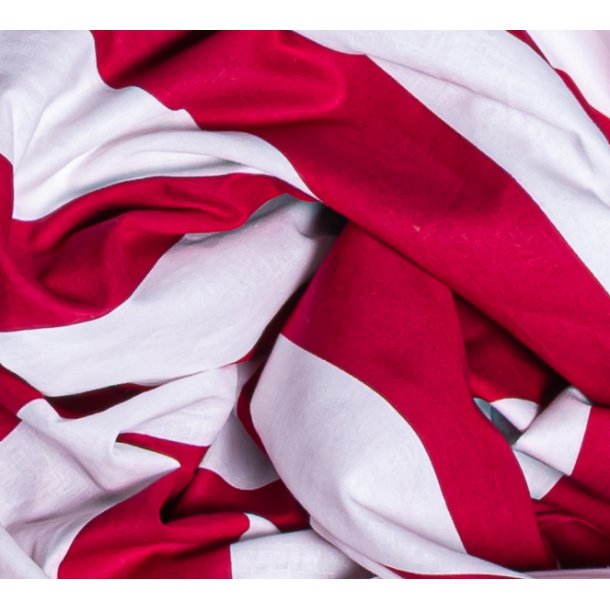 Sengetj, Amalie, Renforc Bomuld, Bred stribet, Rd 140x200 / 60x63 cm (alm.)