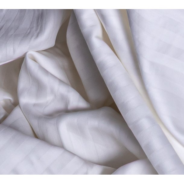 bySKAGEN Sengetj - Elena - Bomuldssatin - Lys Natur stribet