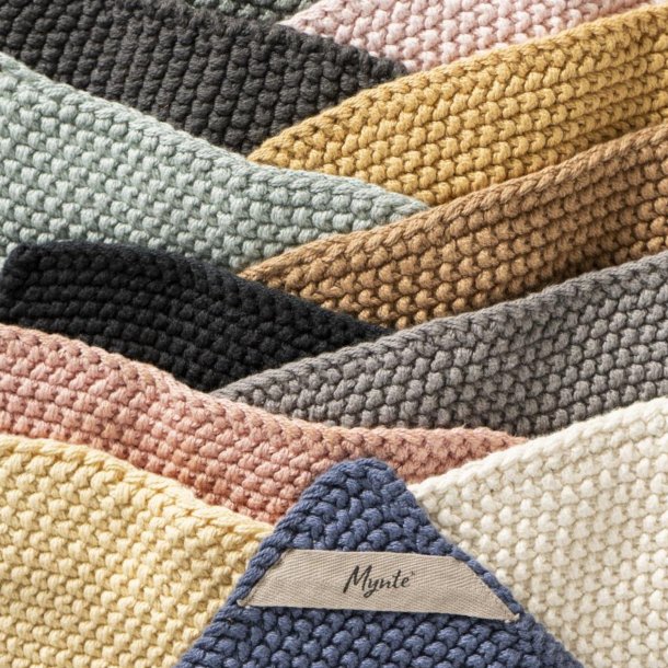 Grydelap Mynte - Wheat Straw strikket 22x22 cm.