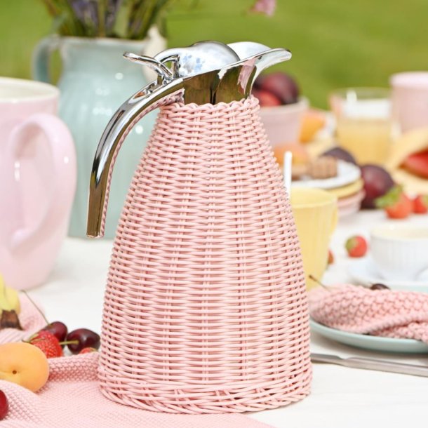 Termokande med lyser�d polyrattan flet