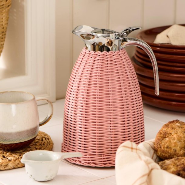 Termokande med lyser�d polyrattan flet