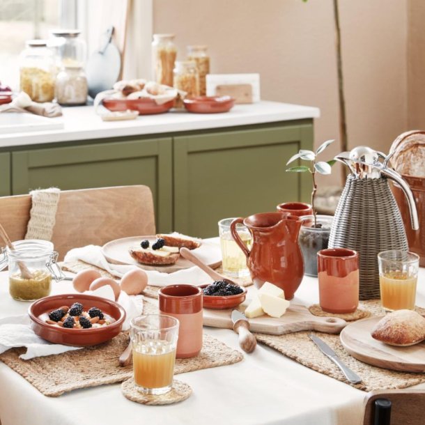 Termokande med gr polyrattan flet