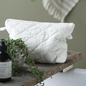 Toilettaske quiltet butter cream