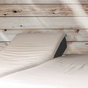 U-lagen, Splitlagen, 180x200x10, Hvid, Bomuldssatin