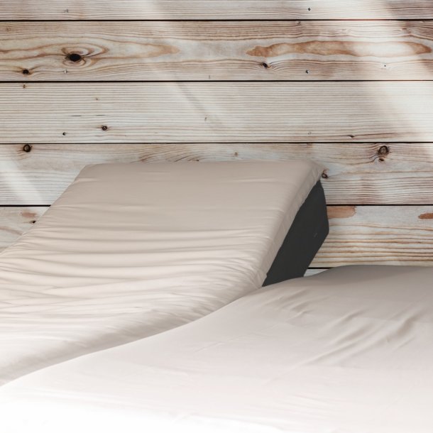 U-lagen, Splitlagen, 180x200x10, Hvid, Bomuldssatin