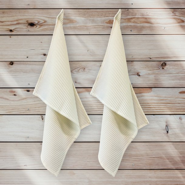 Viskestykke, Waffle, Off-white, 50x70cm, bomuld