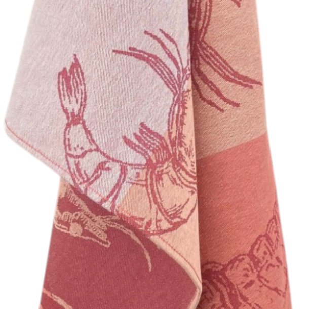 Viskestykke, Atlantic, R�de Nuancer, 50x70cm, bomuld