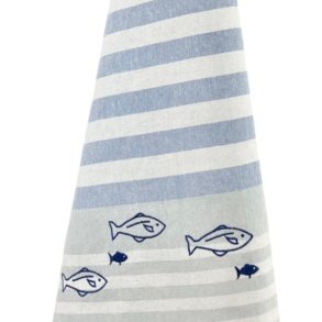 Viskestykke, Fisk, Store & Sm, 50x70cm, Hr/Bomuld