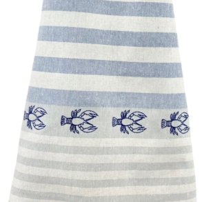 Viskestykke, Hummer p rkke, 50x70cm, Hr/Bomuld