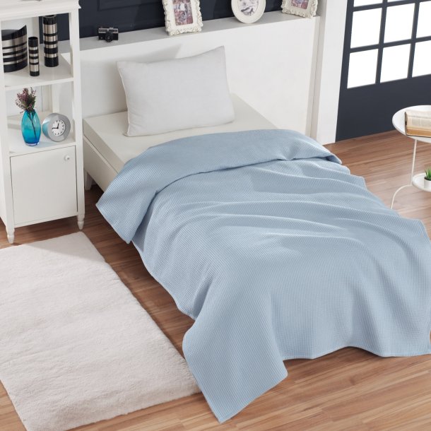 Sengetppe, Waffle, Bl 140x220 cm