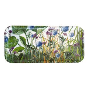 Bakke, Bl� Blomster af Anne Just, 32x15cm