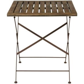 Brunt bord m/tr�bordplade og foldbar metalstel Ib Laursen