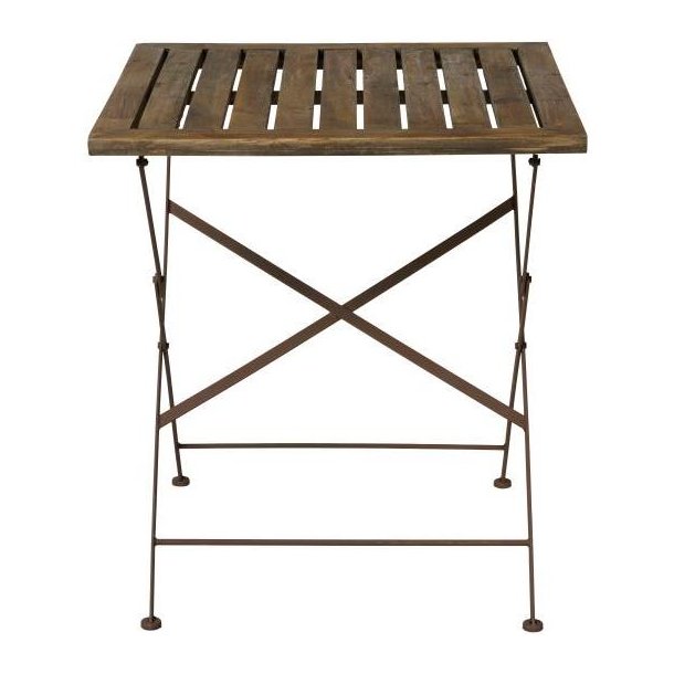 Brunt bord m/tr�bordplade og foldbar metalstel Ib Laursen