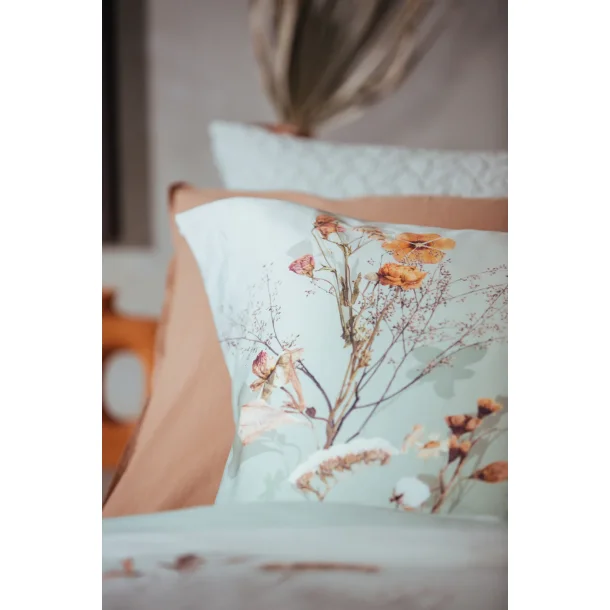 Senget�j, VD, Cotton Bloom, Smoke green, Bomuldssatin