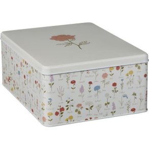 D�se Grand Ma's Garden flad firkantet, Metal, B: 20 H: 10,8 L: 27