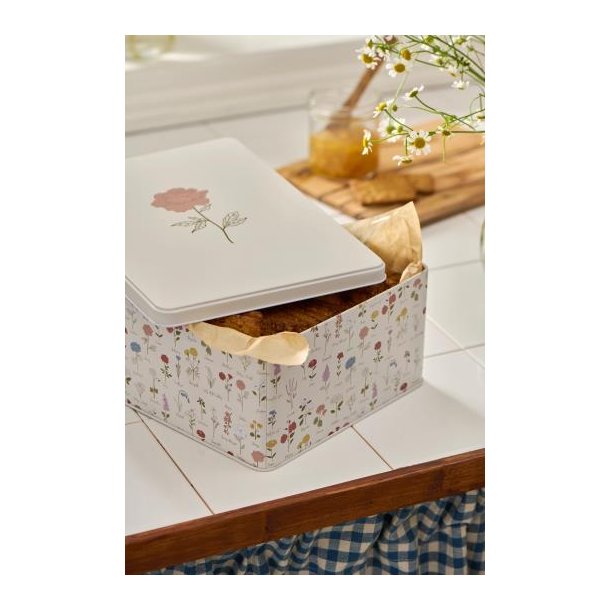 D�se Grand Ma's Garden flad firkantet, Metal, B: 20 H: 10,8 L: 27