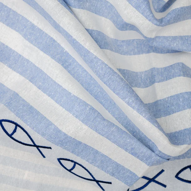 Viskestykke, Fisk p rkke, 50x70cm, Hr/Bomuld