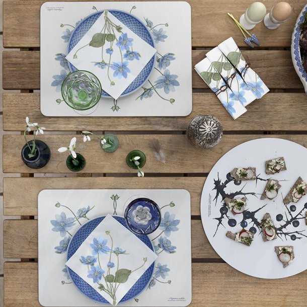 Servietter, Bl Anemone, 20 stk pr pakke, B: 33 L: 33, Koustrup