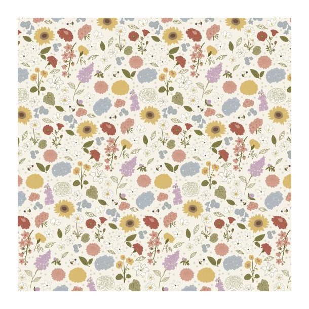 Servietter, Grand Ma`s flowers, 50 stk. B: 40 L: 40, Ib Laursen
