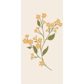 Servietter gul blomst 16 stk pr pakke, B: 40 L: 40, Ib Laursen