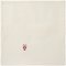 Stofserviet Atlantis M/broderi af Hummer, butter cream, B: 40 L: 40, 100% Bomuld, Ib Laursen