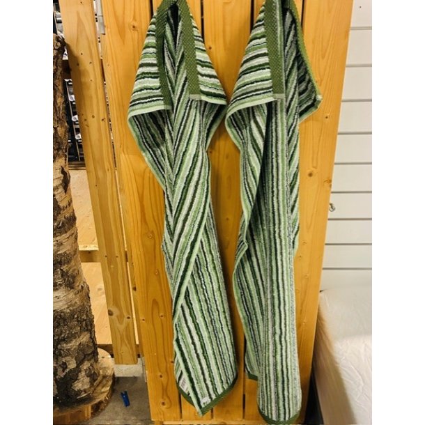 H�ndkl�de, Pure Stripe II, Gr�n, Bomuld, Lasa