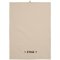 Viskestykke Hygge natur m/brunt print