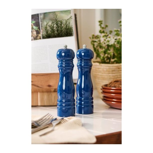 Salt & peberkv�rn s�t i farven Indigo Bl�
