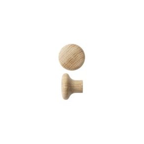 Knager, Runde Circle, Natur Eg, 3,5cm, 2 stk/pk. 